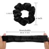 Whavel Black Velvet Scrunchies for Women's Hair, 12 Pack Elastic