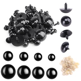 EOAMGO Pack of 160 Safety Eyes for Crochet Animals, Safety Eyes with Washers, Eyes for Crochet Animals, Button Eyes for Crochet Animals, Plastic Safety Eyes for Teddy Bear, Plush DIY Doll