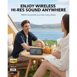 Soundcore Motion 300 Wireless Hi-Res Portable Speaker with BassUp, Bluetooth Speaker with SmartTune Technology, 30W Stereo Sound, 13H Playback, and IPX7 Waterproof, for Backyard, Camping, and Hiking