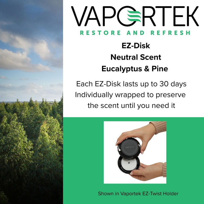 Vaportek Set of 2 EZ-Twist holders with 2 EZ-Disk Fragrance