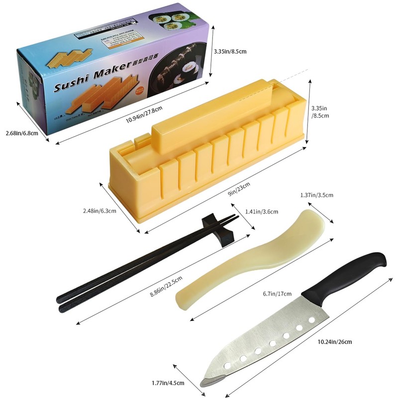YUHE Sushi Maker, DIY Sushi Mold Set - Easy Sushi