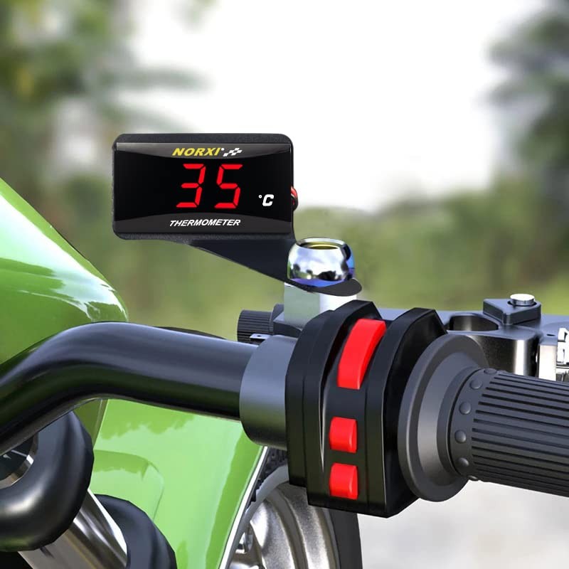 Oil Thermometer for Motorcycles, Ultra Thin Digital, Waterproof, Oil Temp
