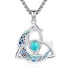 LOOVE Sterling Silver Celtic Knot Necklace for Women Irish Trinity