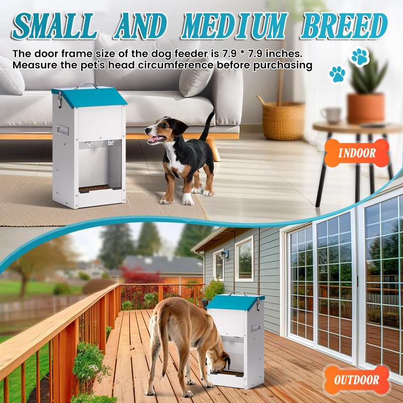 HHNIULI Galvanized Gravity Automatic Dog Feeder with A Stainless Steel
