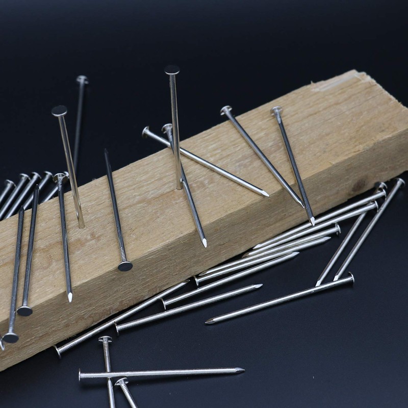 JEGONFRI 60 Pieces Hardware Nails, 3 Inches Nickel Plated Carbon