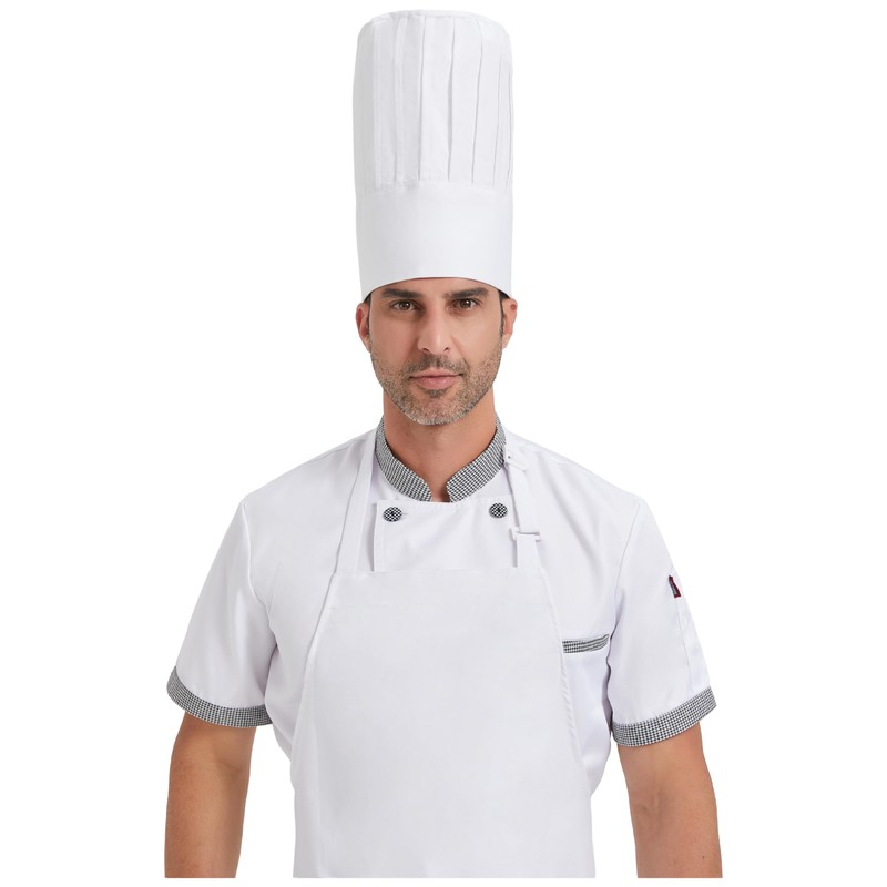 Hyzrz Chef Tall Hat Adjustable Elastic Baker Cooking Grilling BBQ