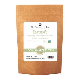 The Republic of Tea – Emperor’s 100% White Tea Bags, Steeps 50 Low-Caffeinated Cups - Refill Bag