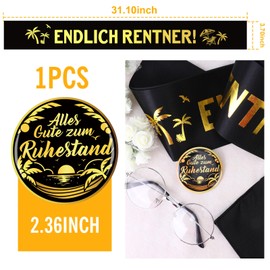 HOWAF Sash Finally Retired Sash Retirement Buttons Happy Retirement Button Retirement Gifts Retirement Gift for Retirement Decoration Retirement Party Farewell Party Decoration Black Gold