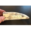NEW !! Scrimshaw whale tooth resin REPLICA "NANTUCKET WIVES" 6"