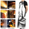 Tiiyee Heat Resistant Apron, 1000°C Fireproof Thermal Insulation Aluminum Foil