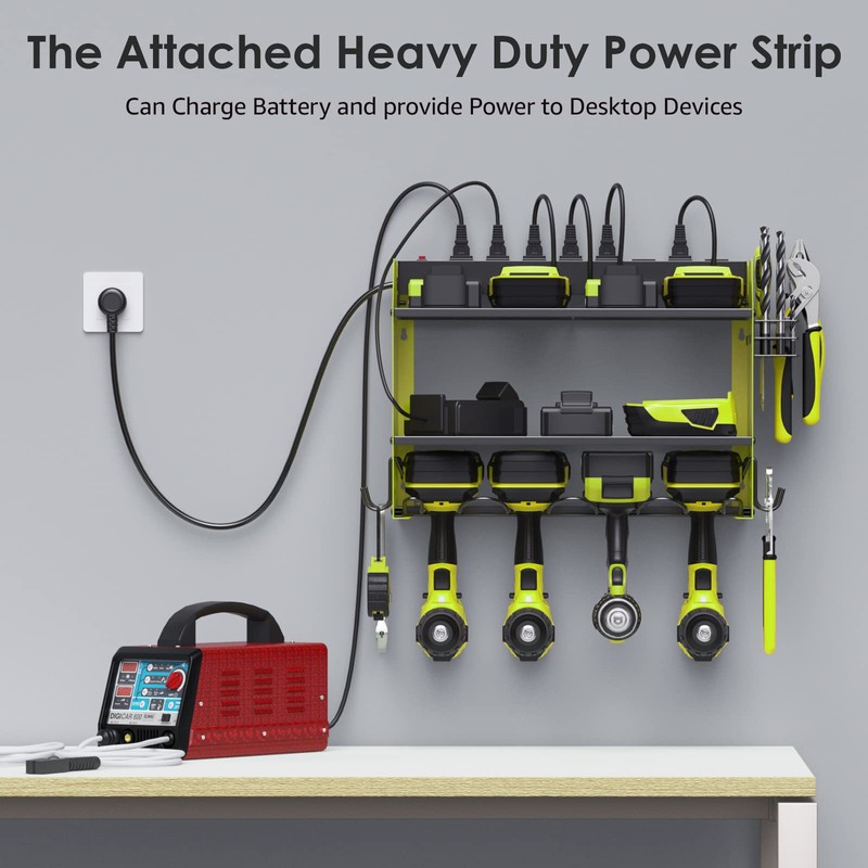 CCCEI Modular Power Tool Organizer Wall Mount with Charging Station.