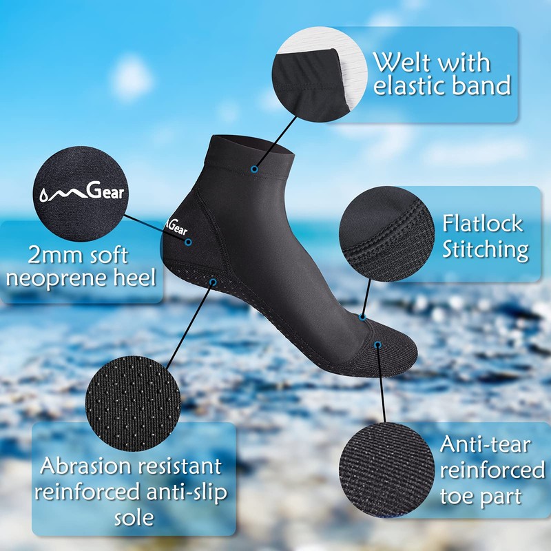 OMGear Water Socks Sand Proof Hosiery Quick Dry Swim Dive