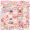 Pink Pig Stickers 50 Pcs Kawaii Cartoon Pink Piggy Sticker