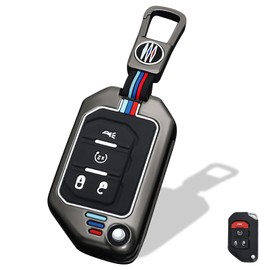 Aoocar Heavy Metal Key Fob Cover for 2018-2025 Flip Type, Compatible with Jeep Wrangler