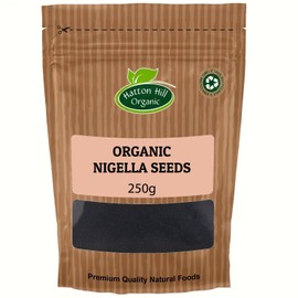 Organic Nigella Seeds 250g by Hatton Hill Organic | Raw, 100% All Natural Nigella Sativa Cumin Seeds, Delicious in Recipes, and More