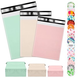 Oududianzi 30PCS Large Poly Mailers, 3 Sizes Shipping Bags, Fashion Shipping Envelopes, Plastic Packaging Bags, Self-Seal Polymailers, Mailing Poly Bags for Small Business, Clothing(Pink&Yellow&Green)