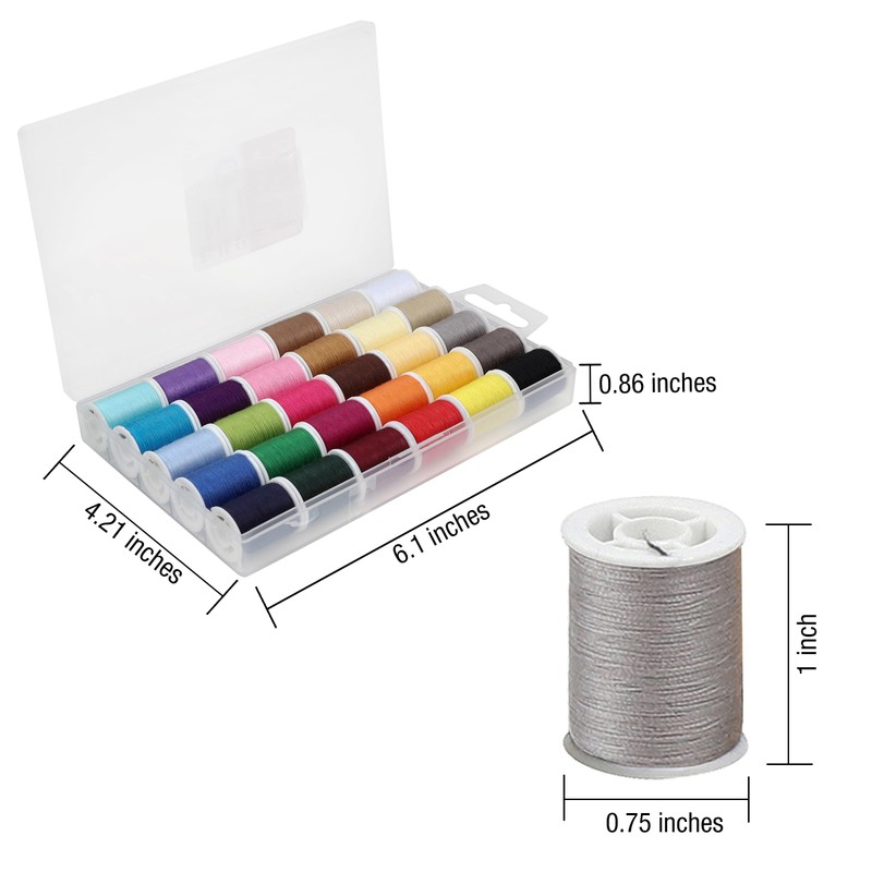 SINGER Polyester Sewing Thread Set - 30 Assorted Colors, 50