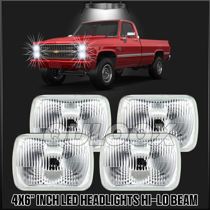 QULOOX Fit Chevy C10 Pickup truck 1981-1986 DOT 4PCS 4x6"