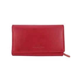 Laura Biagiotti Ladies Genuine Leather Large Wallet with Gift Box, Red 155, Elegant