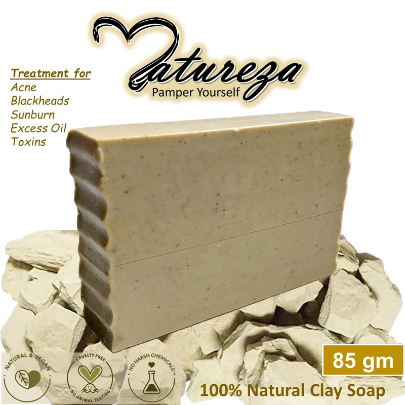 Natureza Organic Bentonite Clay soap Deep Cleansing Mineral Soap Anti