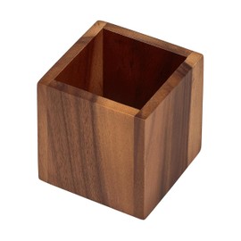 Tala Small Square Storage / Display Box, Lacquered Acacia Wood Organizer for Home, Office, or Event Decor, Versatile Decorative Box that measures 10x10x10cm