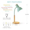 OKSANO Desk Lamp, LED Reading Lamp in Classic Wood Design,