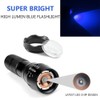 2 Pcs Single Mode Blue Light Flashlight Long Range LED