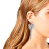 Bow Fringe Chandelier Earrings,MULTI,374192RHO966