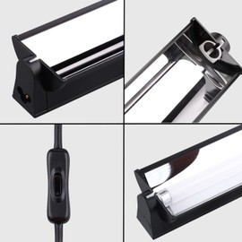 Aiicioo T5 UVB Lighting Combo Kit - Desert 10.0 Terrarium Hood Light Fixture & High Output T5 HO UVB Bulb for Reptiles Chameleon Gecko (34Inch 39W)