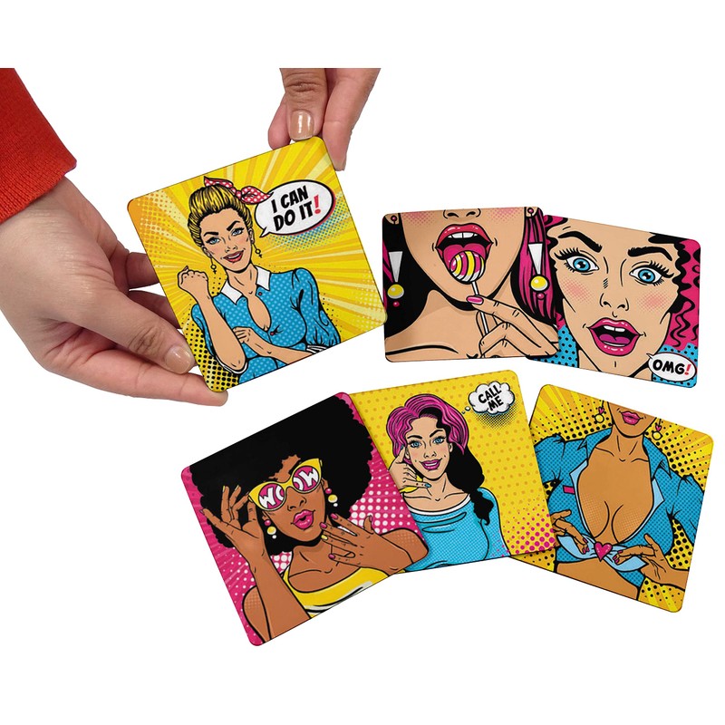 Inkdotpot Set of 6 Drink Coasters Decorative Non Slip Cork