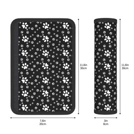 VILYGO 2PCS Paw Print Soft Auto Rubber Seat Belt Cover Seatbelt Shoulder Pad for A More Comfortable Driving,Suitable for All Car Interior Accessorie