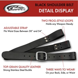 SZCO Supplies Adjustable Black Leather Shoulder/Waist Belt Holster for Medieval/Samurai Swords, 38 inches