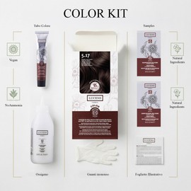 Lucens Umbria Color Kit 5.17 Castano Chiaro Freddo Senza Ammoniaca Vegan
