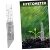 Sosoport 1set Lawn Rain Gauge Stainless Steel Rack Accurate Precipitation