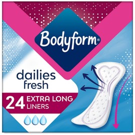 multiple Bodyform Extra Long Panty Liners, 24 Count (Pack of 2)