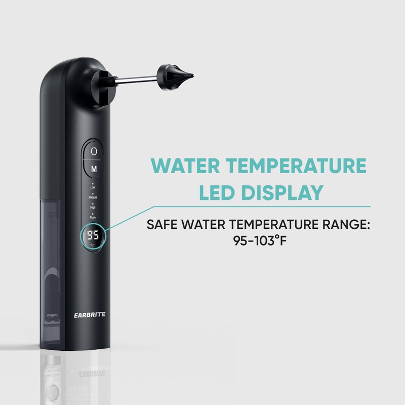 EarBrite Electric Earwax Removal Kit - Professional Water Powered Flush