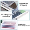 BTSKY A4 Plus Clear Transparent PP Plastic Stackable Storage Box