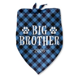 Big Brother 2026 Bandana for Dog Gender Reveal Bandana Pregnancy Announcement Photo Prop for Dog Lover Pet Scarf Accessories for Small Medium Large Dog