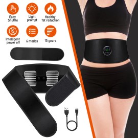15 Gears EMS Abdominal Muscle Core Toning Trainer Stimulator Fitness Toner Belt