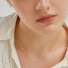 ZAULER 14K Gold Plated Dainty Sparkle Dot Chain Necklace Simple