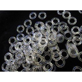50 Clear Plastic 13mm Roman Blind Rings