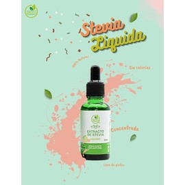 Green Concept Stevia Líquida 100% Natural 30 ml Endulzante en Gotas Cero Calorías Paquete de 3 Piezas (90 ml)