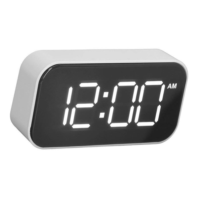 Digital Alarm Clock Large Number USB Rechargeable Mirror Electronic Desktop