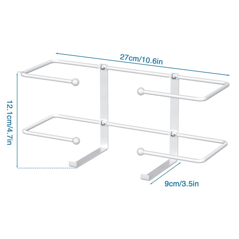 Wall-Mounted Glove Box Holder: White Organizer for Lab, Kitchen, Bathroom