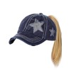 Gorra de béisbol ajustable con diseño de estrella brillante, ideal