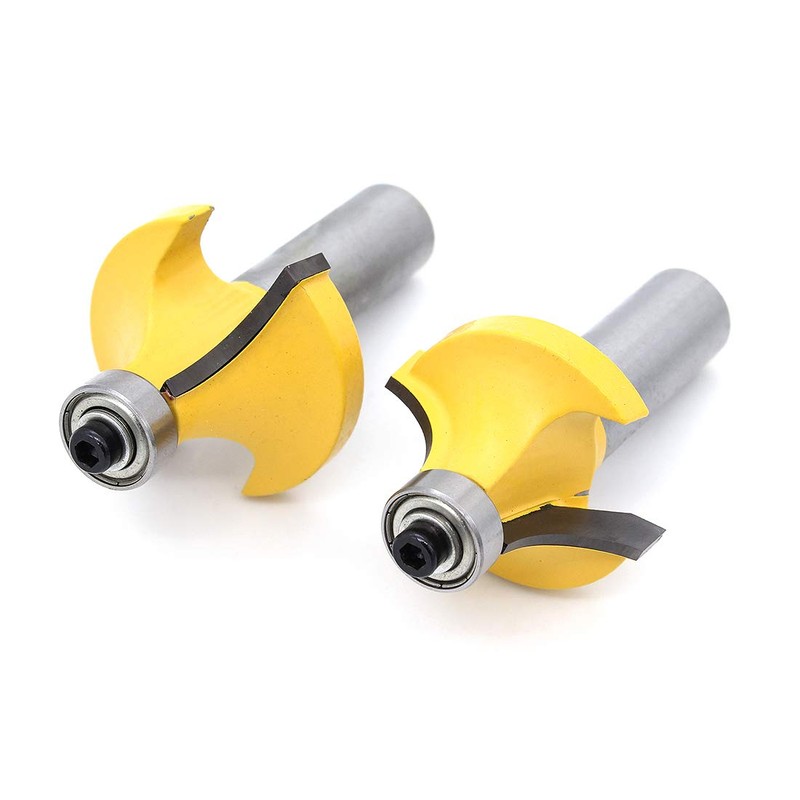 Yuhtech 6 Pcs 1/2-Inch Shank Round Over Router Bit RoundOver