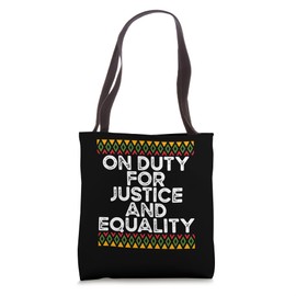 Black Police Officer Cop Law Enforcement Black History Month Tote Bag