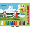 Pentel Crayons, PTCR-12 Crayons, 12 Color Set, Instructions Included