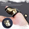 Bow Trigger Finger Archery Thumb Sleeve Brass Soft Leather Padded