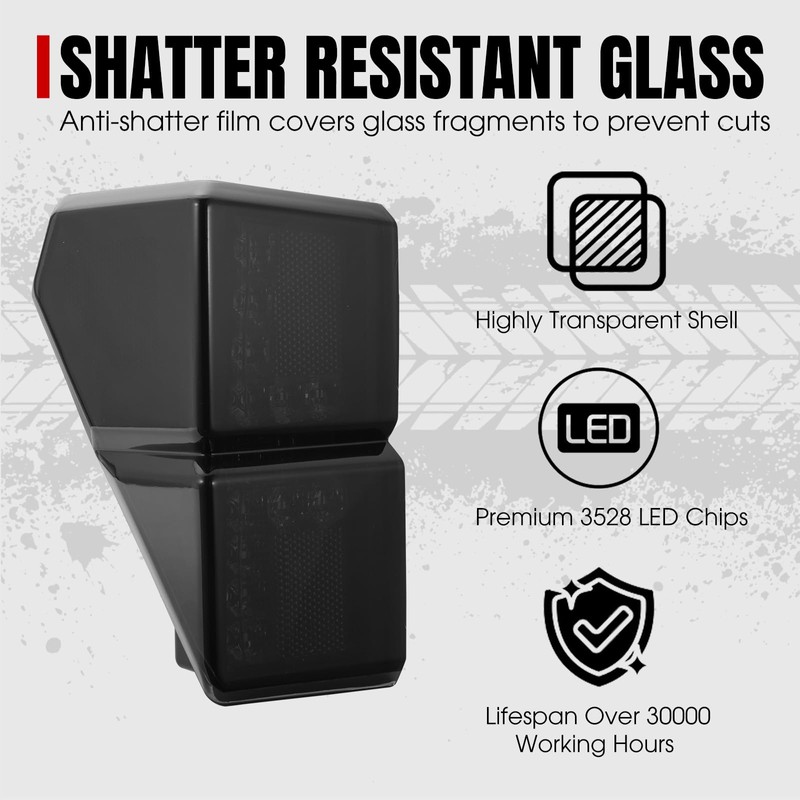 A & UTV PRO LED Tail Lights for 2018-2025 Polaris